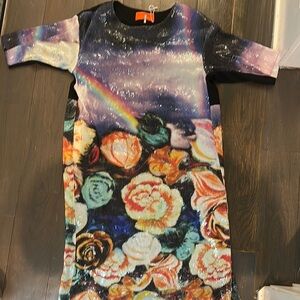 Colorful Floral and Rainbow Dress